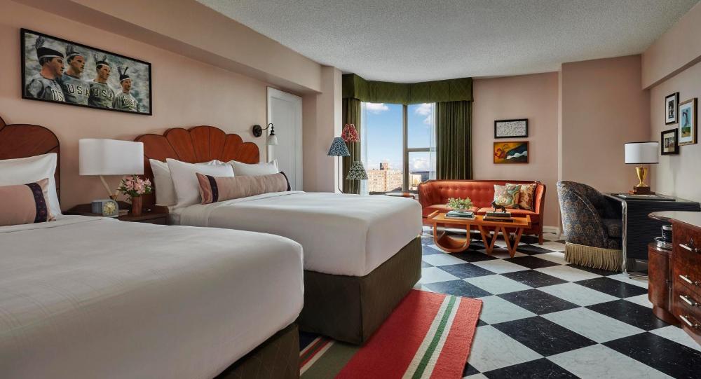 Graduate Room with Two Queen Beds and Skyline View interior